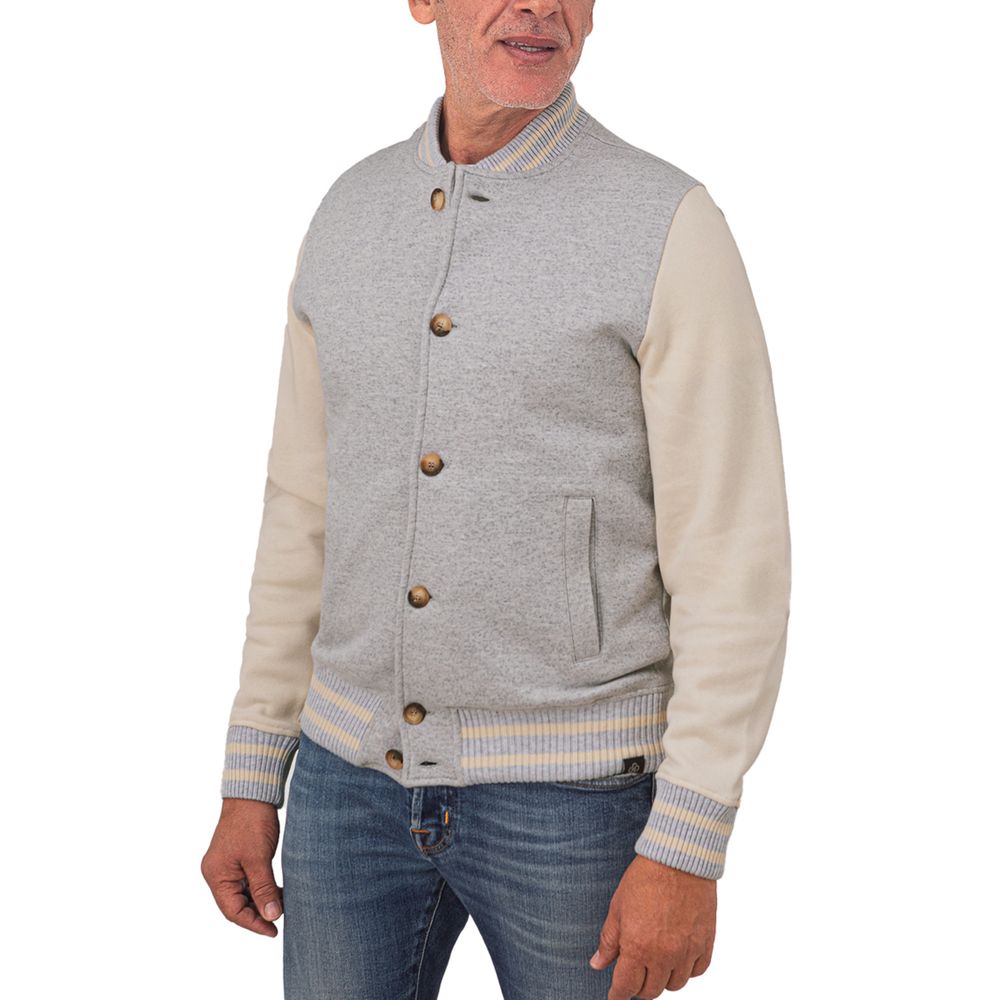 Gran Sasso Gray Cotton Jacket for Effortless Elegance
