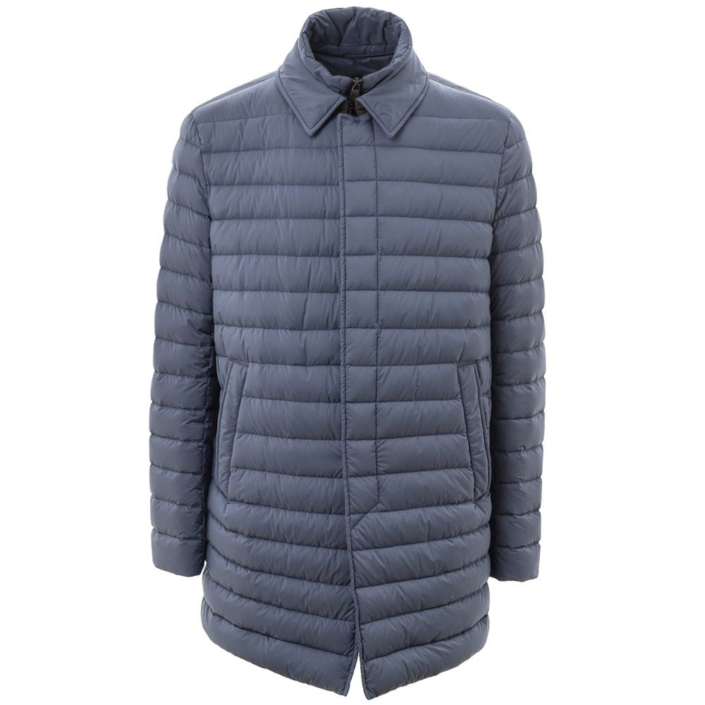 Herno Blue Water-Resistant Nylon Jacket