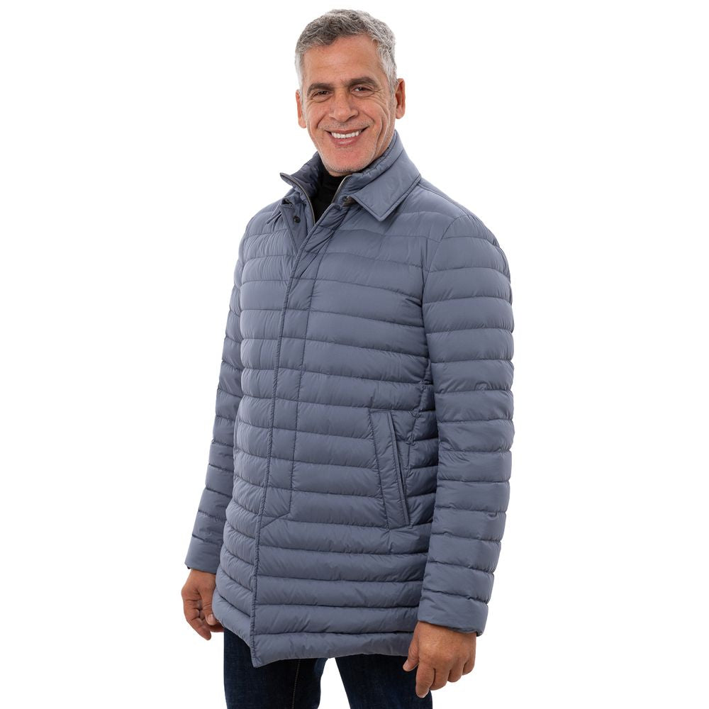 Herno Blue Water-Resistant Nylon Jacket