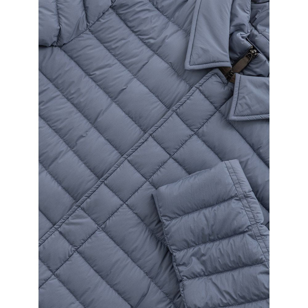 Herno Blue Water-Resistant Nylon Jacket