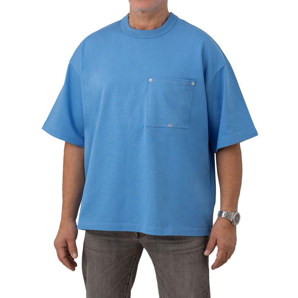 Bottega Veneta Blue Cotton T-Shirt for Elevated Casual Elegance
