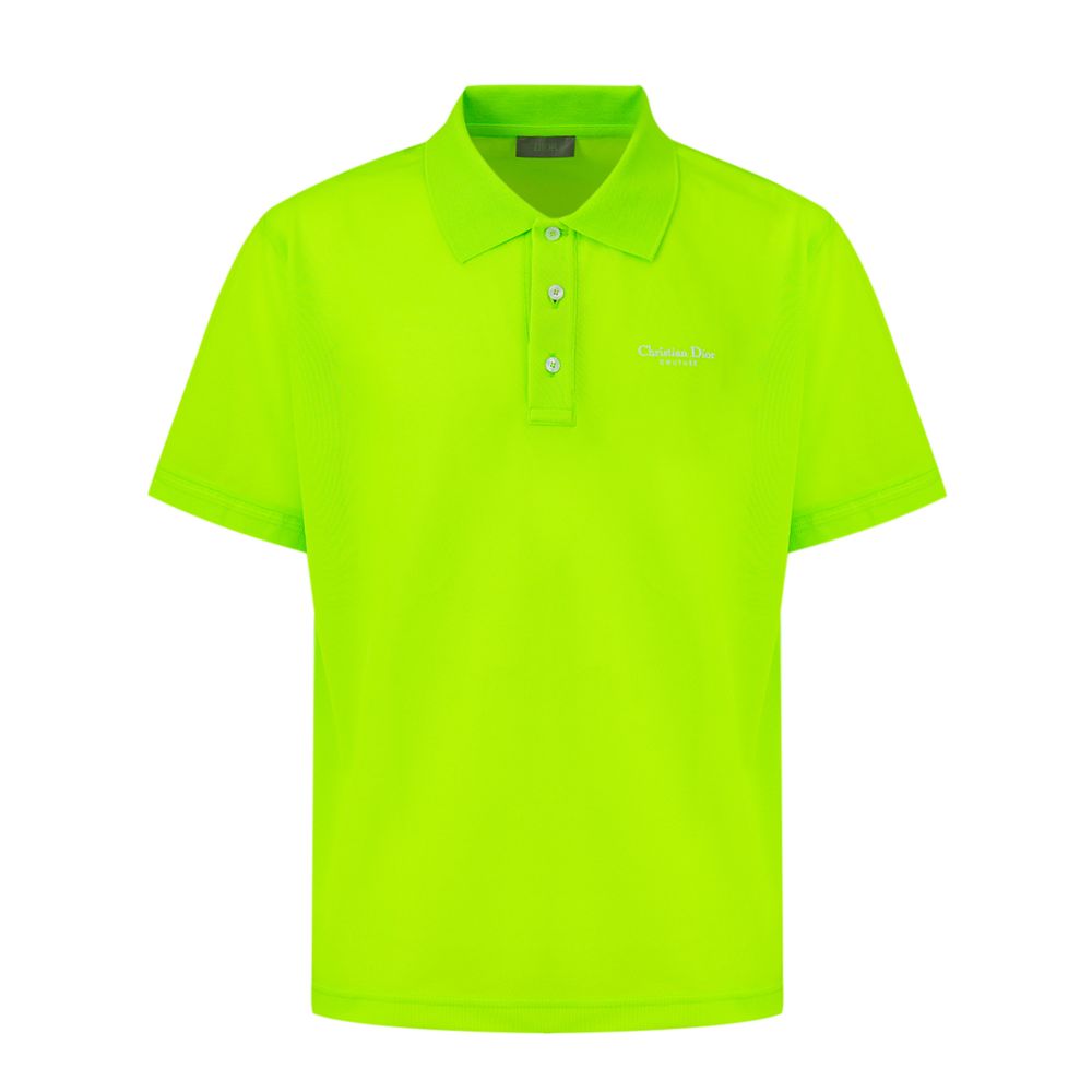 Dior Green Cotton Polo Shirt - Luxe Craftsmanship Redefined