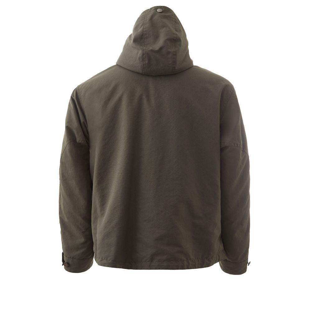 Lardini Green Cotton Jacket for Elevated Outerwear Style