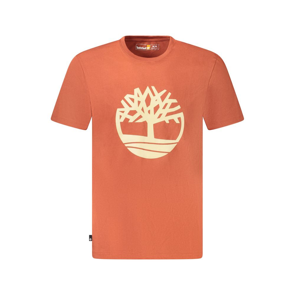 Timberland Brown Cotton T-Shirt for Elevated Casual Style