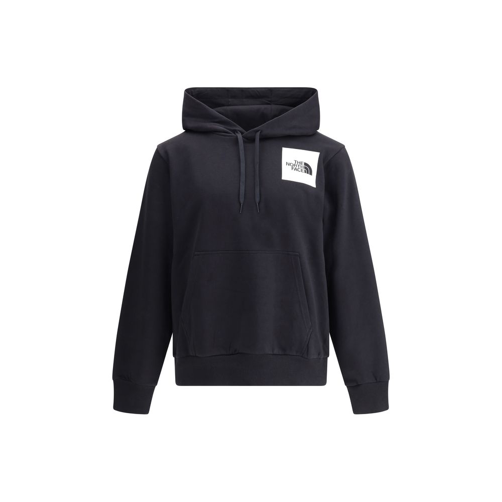 The North Face Grey Cotton Logoed Hoodie - Elevate Your Casual Elegance