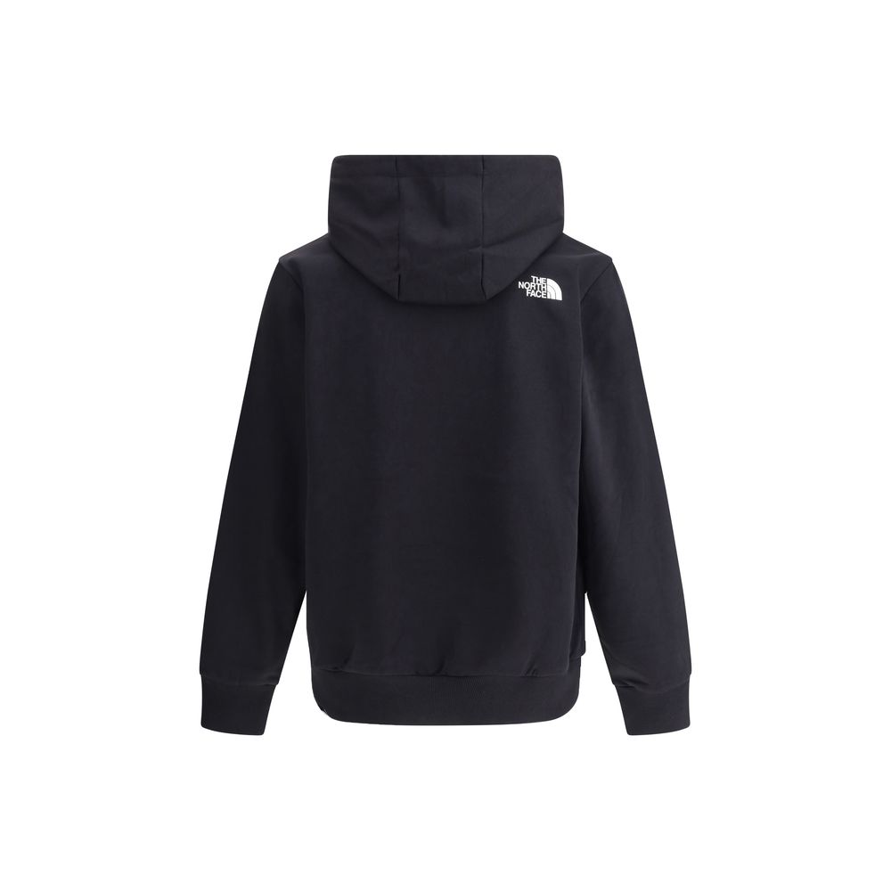 The North Face Grey Cotton Logoed Hoodie - Elevate Your Casual Elegance