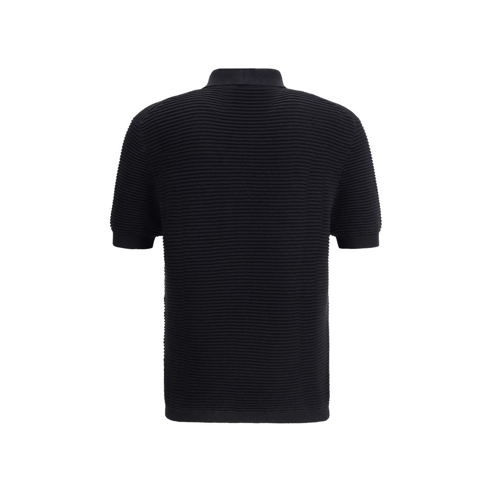 Kiton Navy Silk Polo Shirt for Timeless Elegance and Luxury
