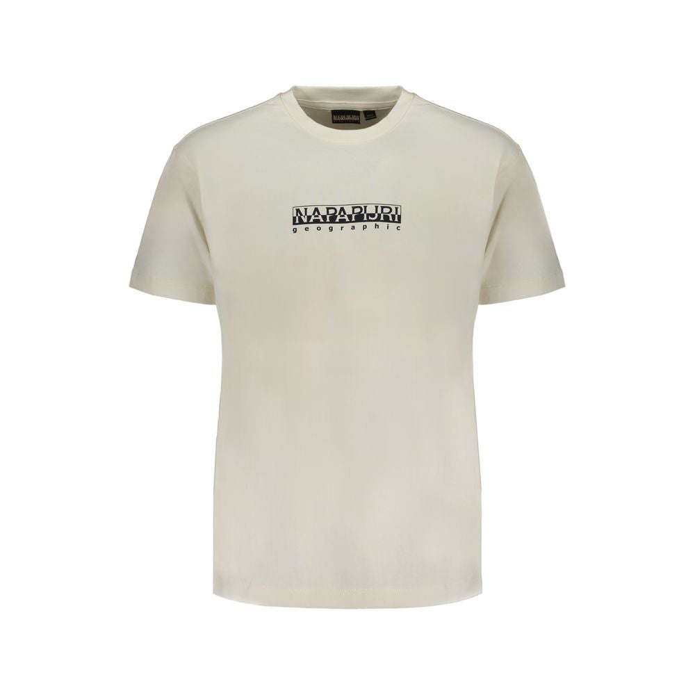 Napapijri White Cotton T-Shirt for Elevated Casual Elegance
