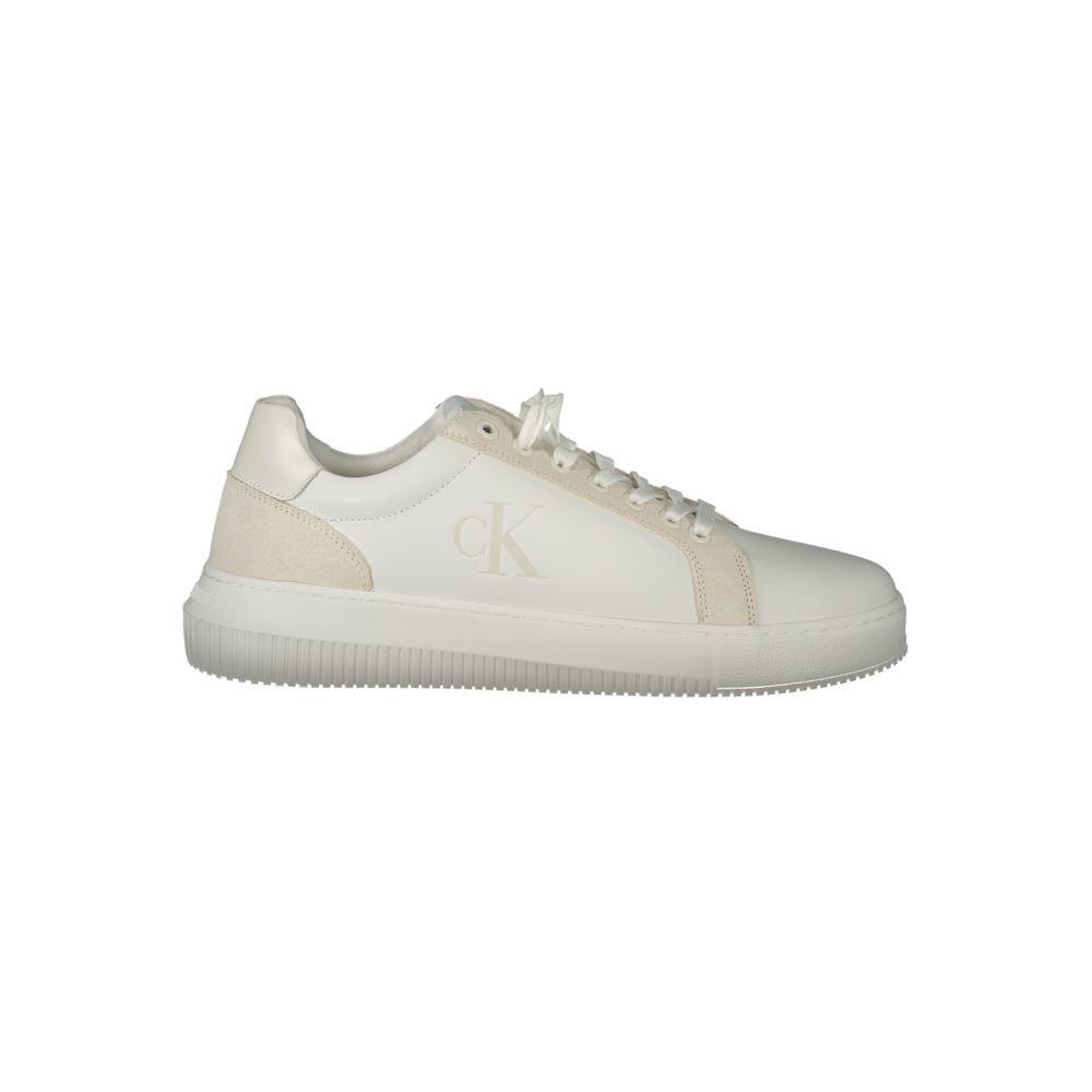 Calvin Klein White Leather Sneaker for Modern Elegance