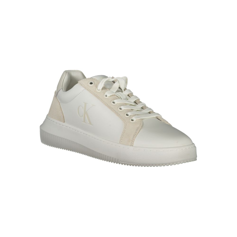 Calvin Klein White Leather Sneaker for Modern Elegance