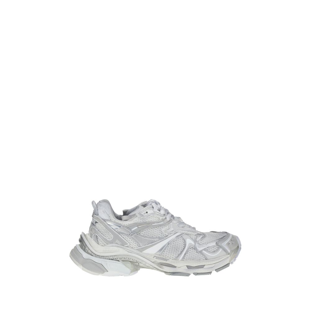 Balenciaga White Leather Runner 2 Sneakers - Urban Luxe Footwear Design