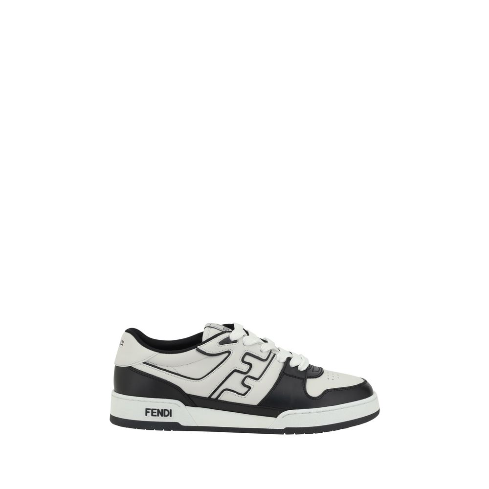 Fendi White Leather Match Sneakers: Elevate Your Urban Sophistication