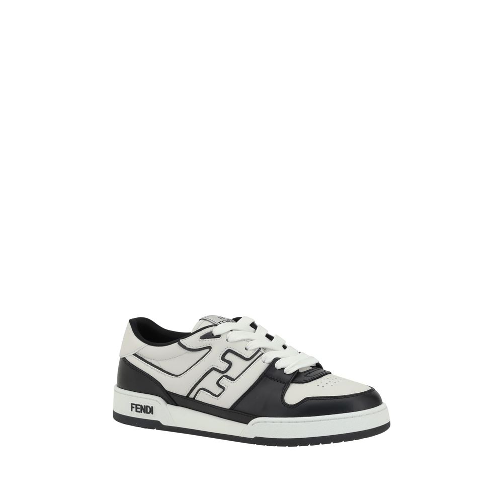 Fendi White Leather Match Sneakers: Elevate Your Urban Sophistication