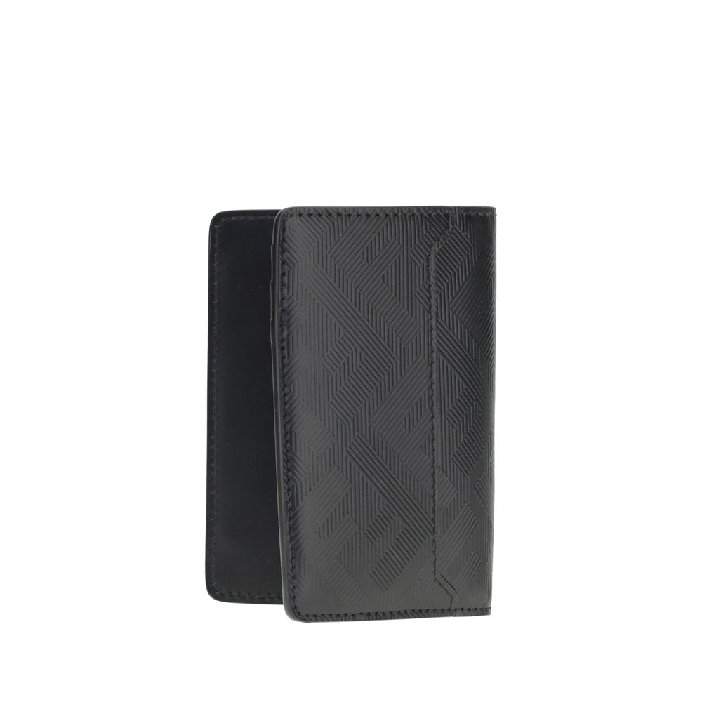 Fendi Black Exquisite Calfskin Leather Card Holder