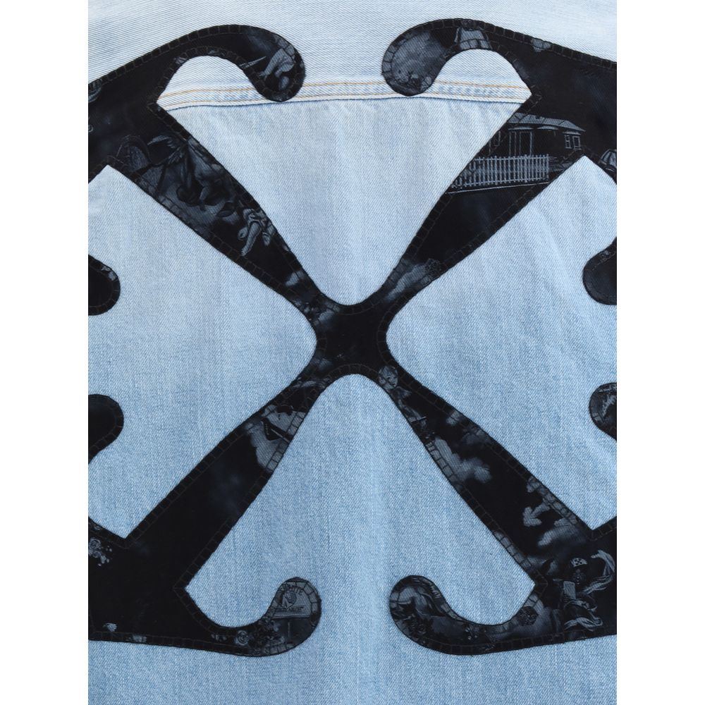 Off-White Blue Denim Shirt for Elevated Style