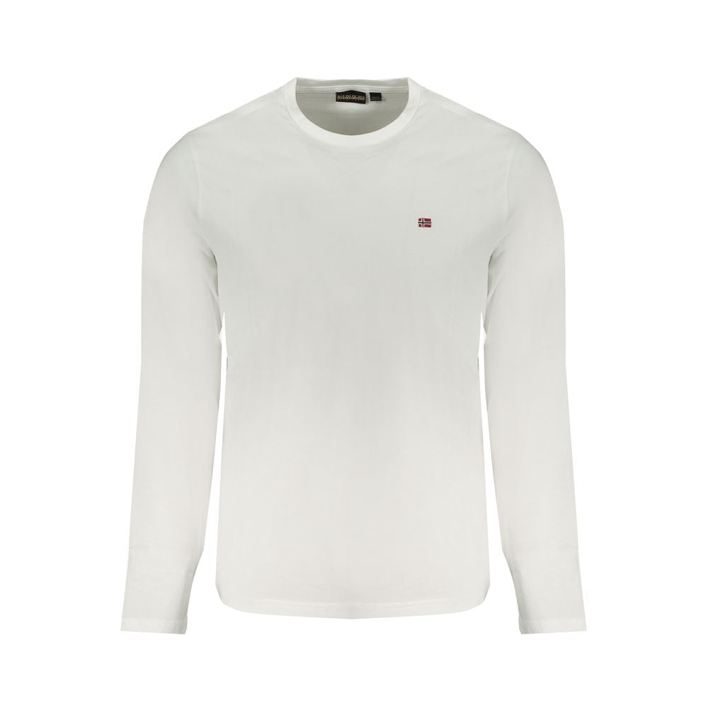 Napapijri White Cotton T-Shirt for Timeless Elegance