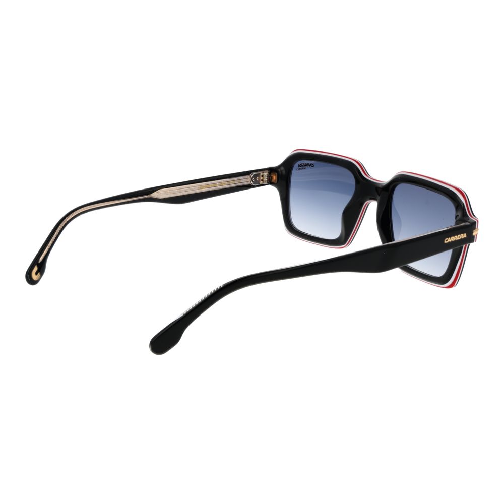 Carrera Black Acetate Sunglasses with Gradient Blue Lenses