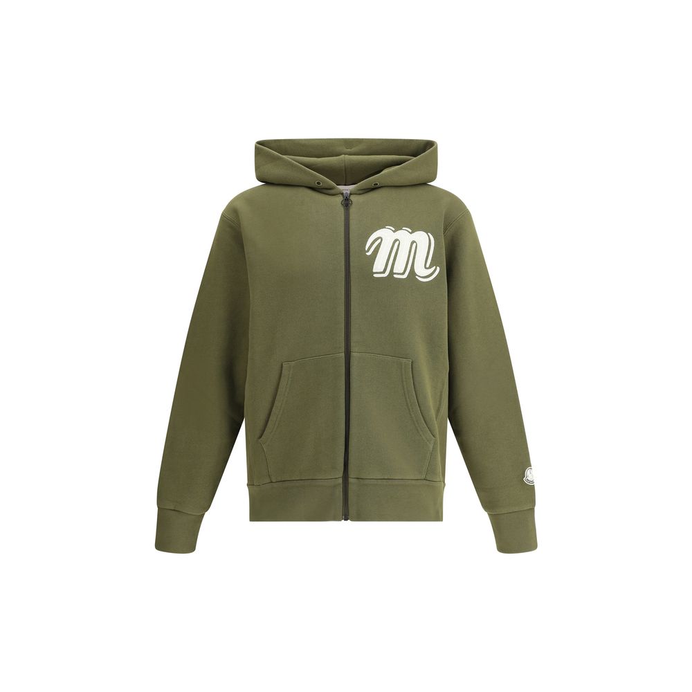 Moncler Grey Cotton Hoodie - Luxury Fashion Statement