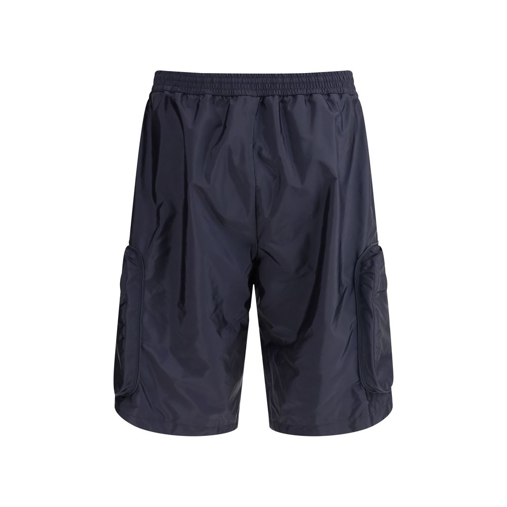 Moncler Grey Cotton Cargo Shorts Stylish Luxury
