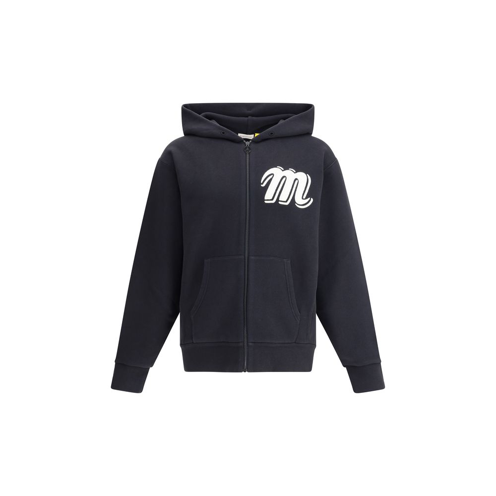 Moncler Black Cotton Hoodie for Elevated Style