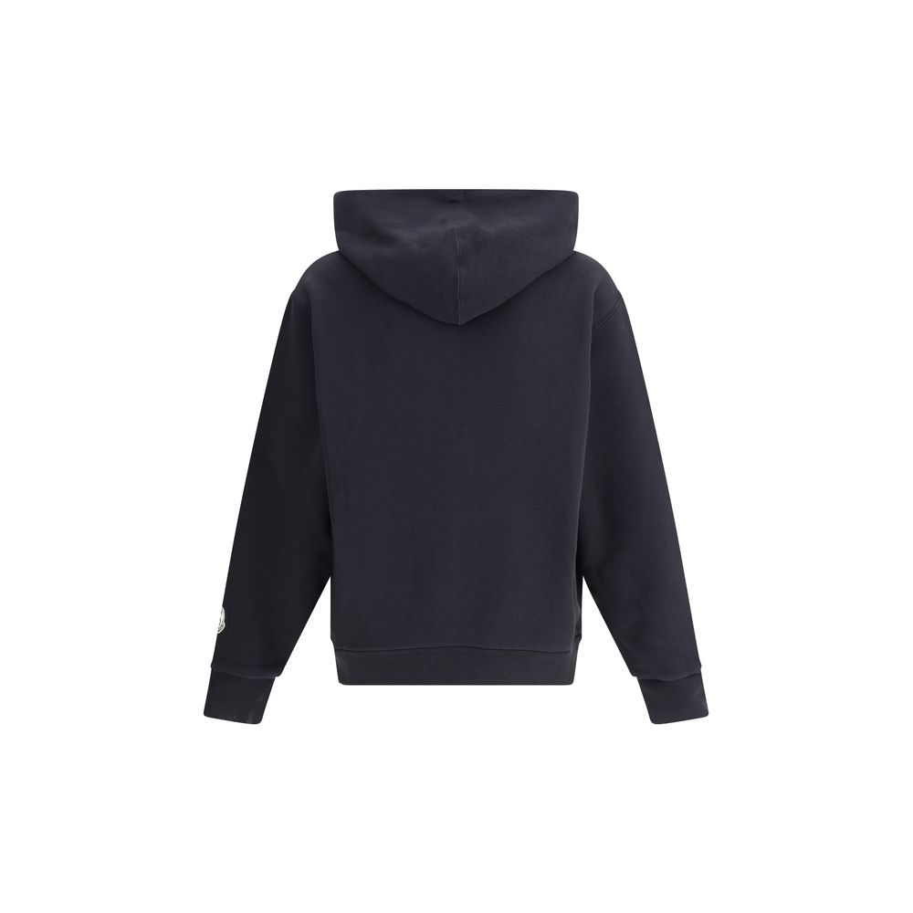 Moncler Black Cotton Hoodie for Elevated Style