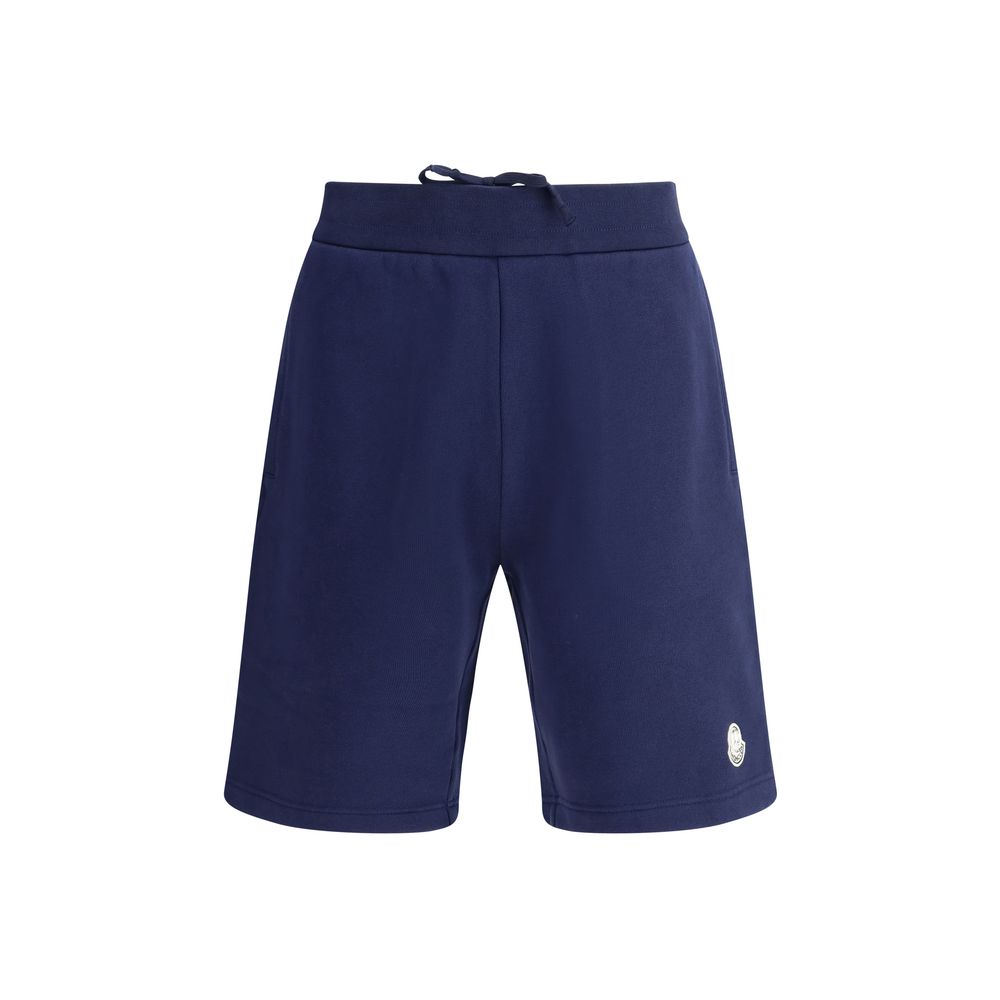 Moncler Black Cotton Shorts for Elevated Style