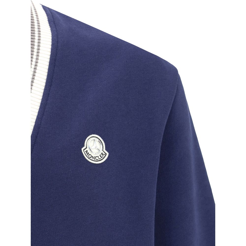Moncler Black Cotton Sweatshirt for Elevated Style