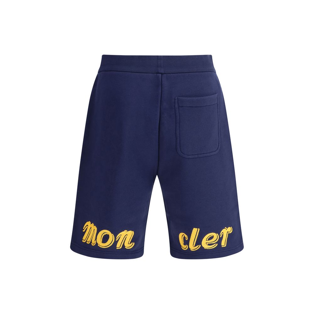 Moncler Black Cotton Shorts for Elevated Style