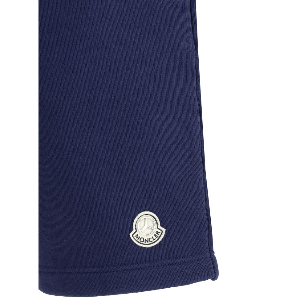 Moncler Black Cotton Shorts for Elevated Style