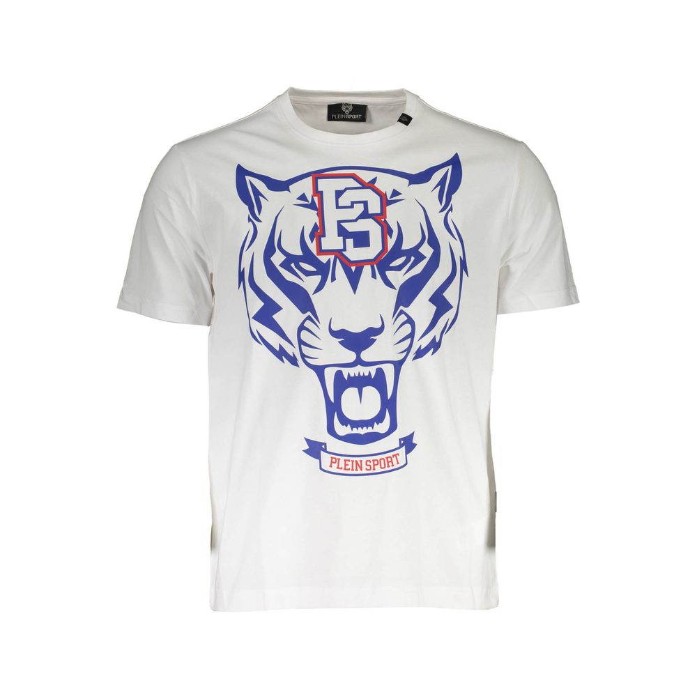 Plein Sport White Cotton T-Shirt for Elevated Style