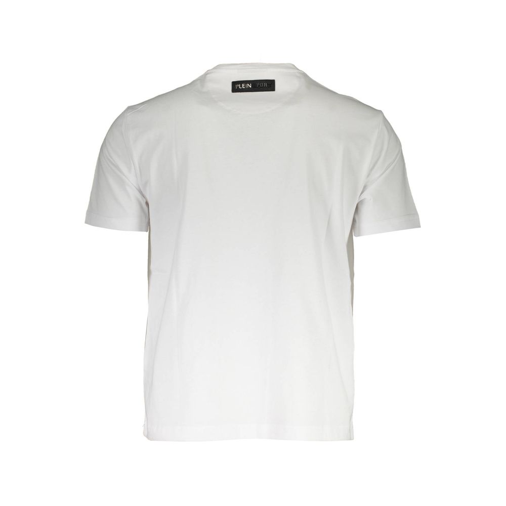 Plein Sport White Cotton T-Shirt for Elevated Style
