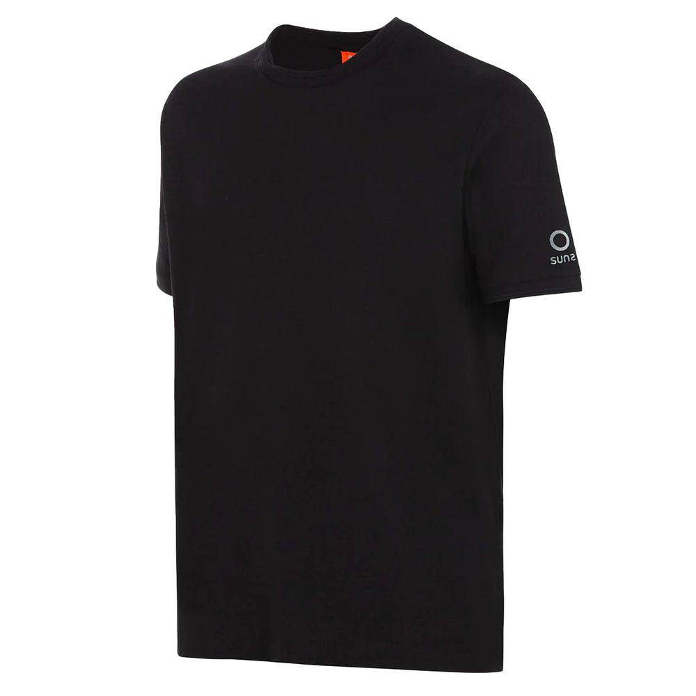 Suns Black Cotton T-Shirt for Effortless Luxury Style