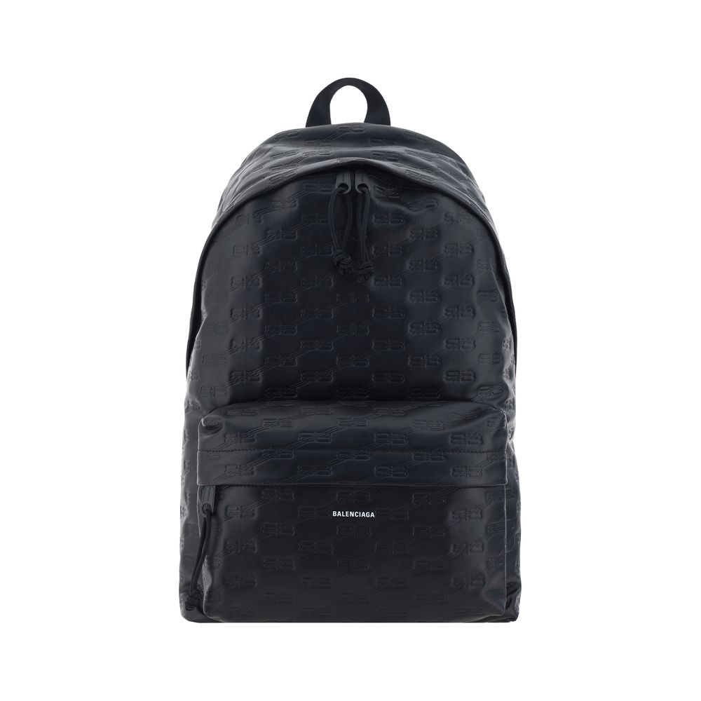 Balenciaga Black Exquisite Calfskin Leather Backpack