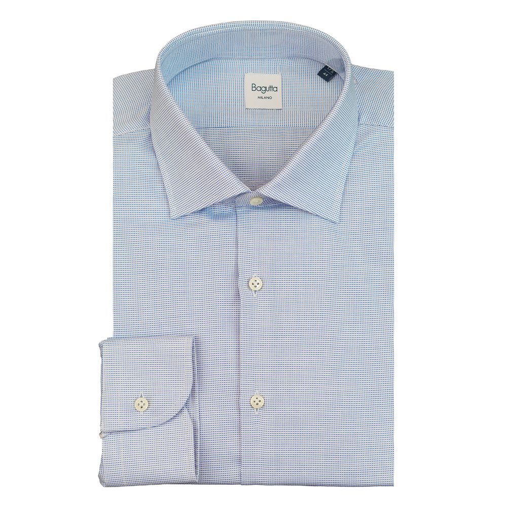 Bagutta Blue Cotton Shirt - Timeless Elegance Redefined