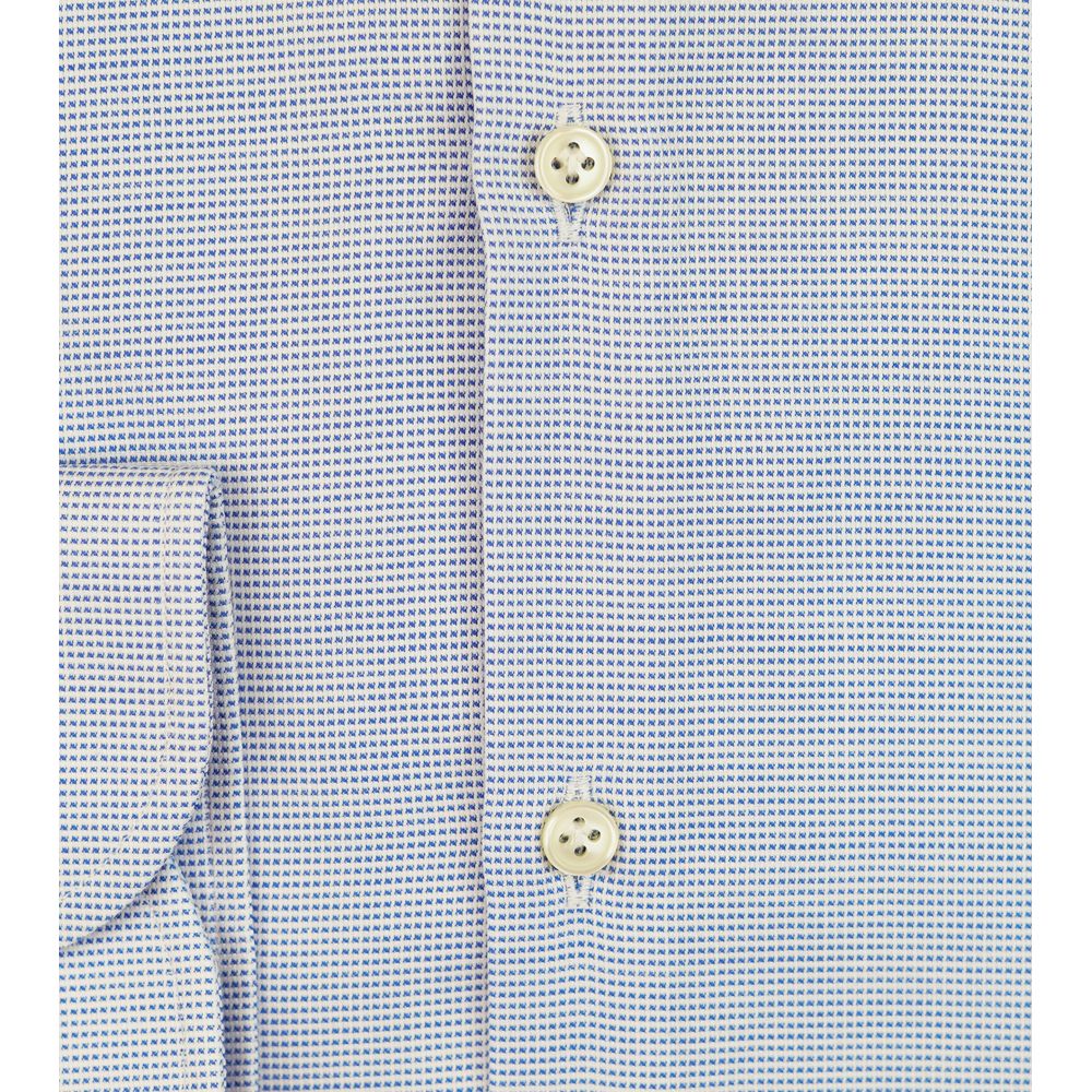 Bagutta Blue Cotton Shirt - Timeless Elegance Redefined