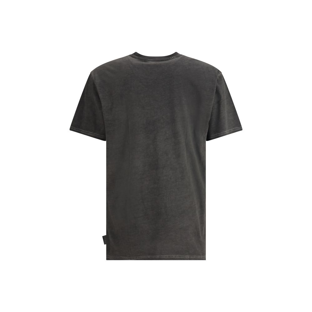 Philipp Plein White Cotton T-Shirt with Iconic Leather Logo Detail