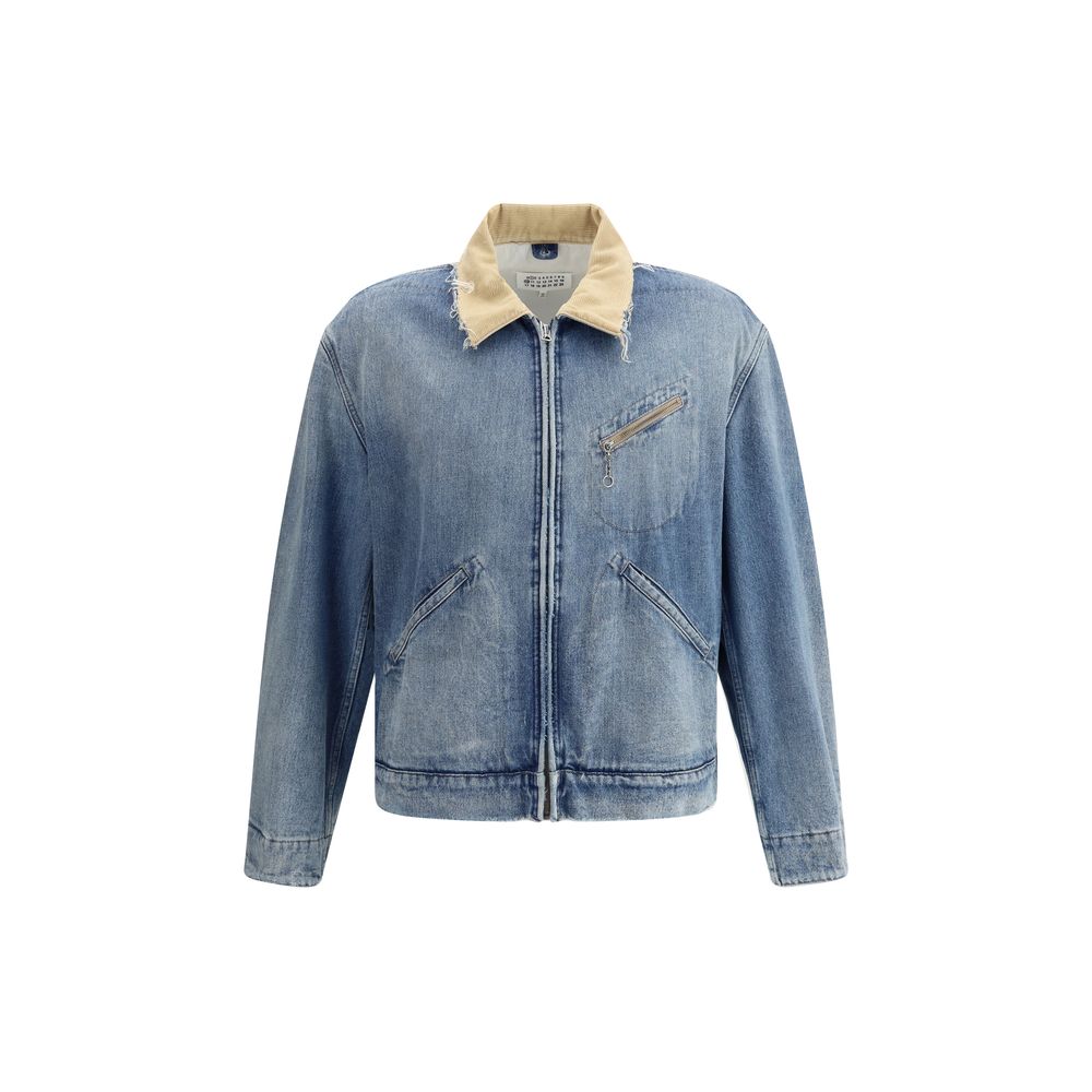 Margiela Blue Denim Jacket with Unstructured Silhouette