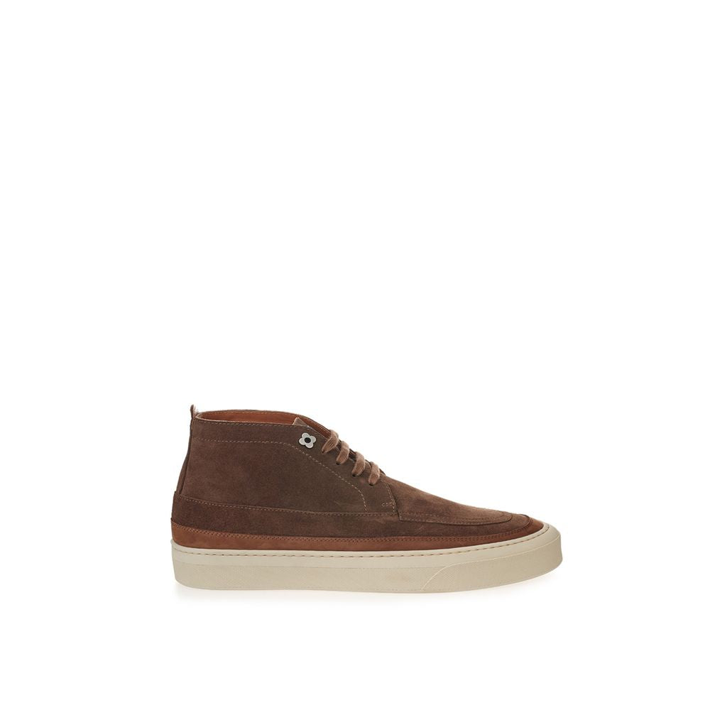 Lardini Rich Brown Suede Sneakers for Distinct Style