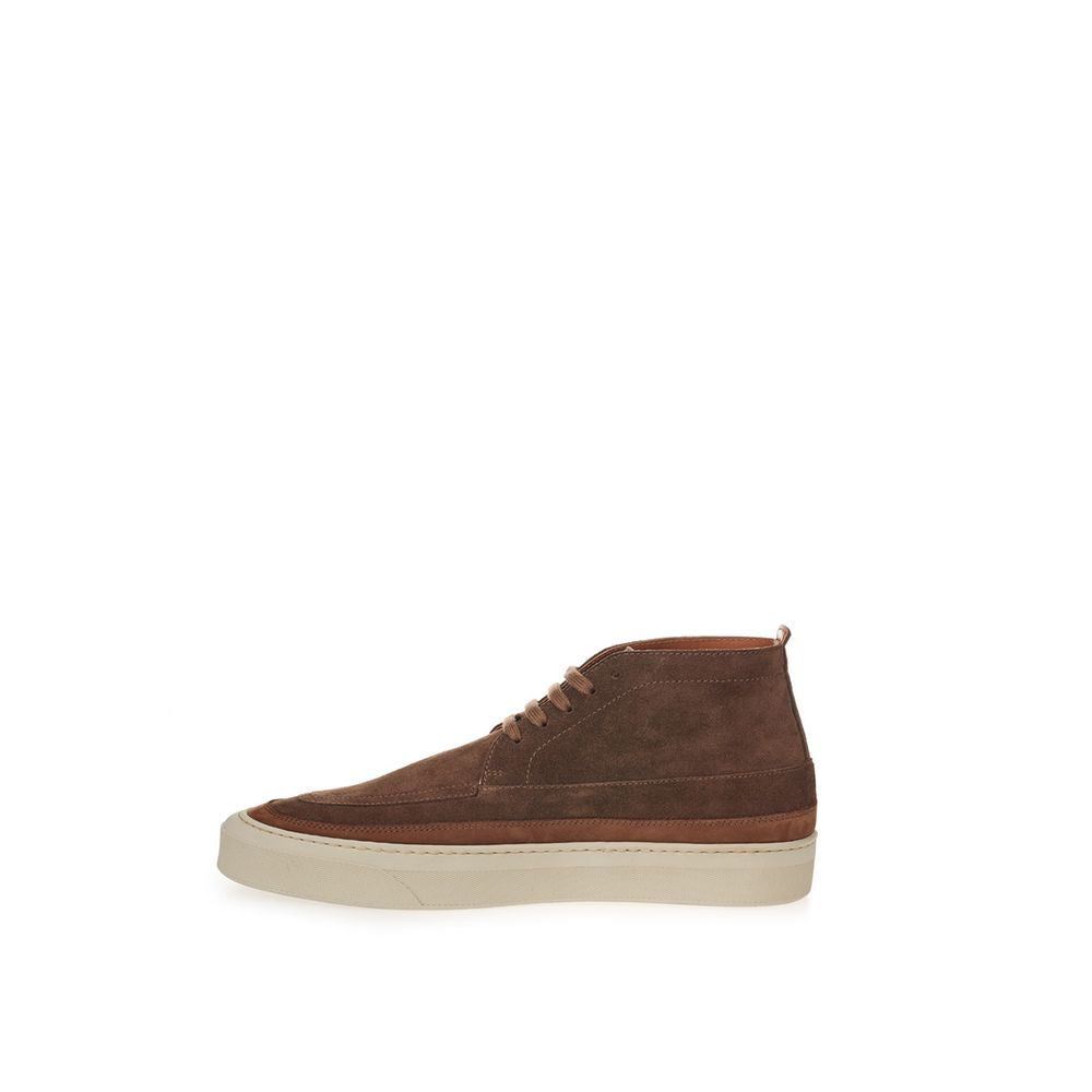Lardini Rich Brown Suede Sneakers for Distinct Style