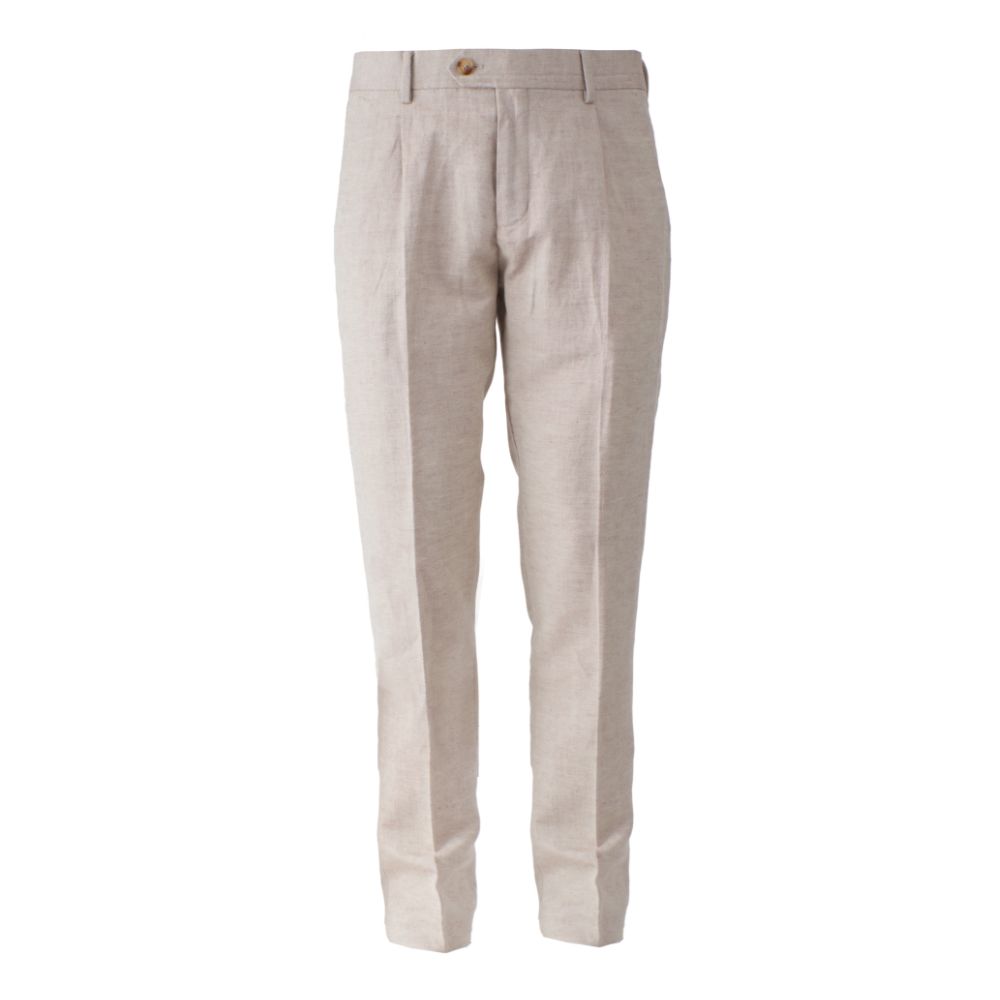 Yes Zee Beige Linen Jeans & Pant for Effortless Elegance