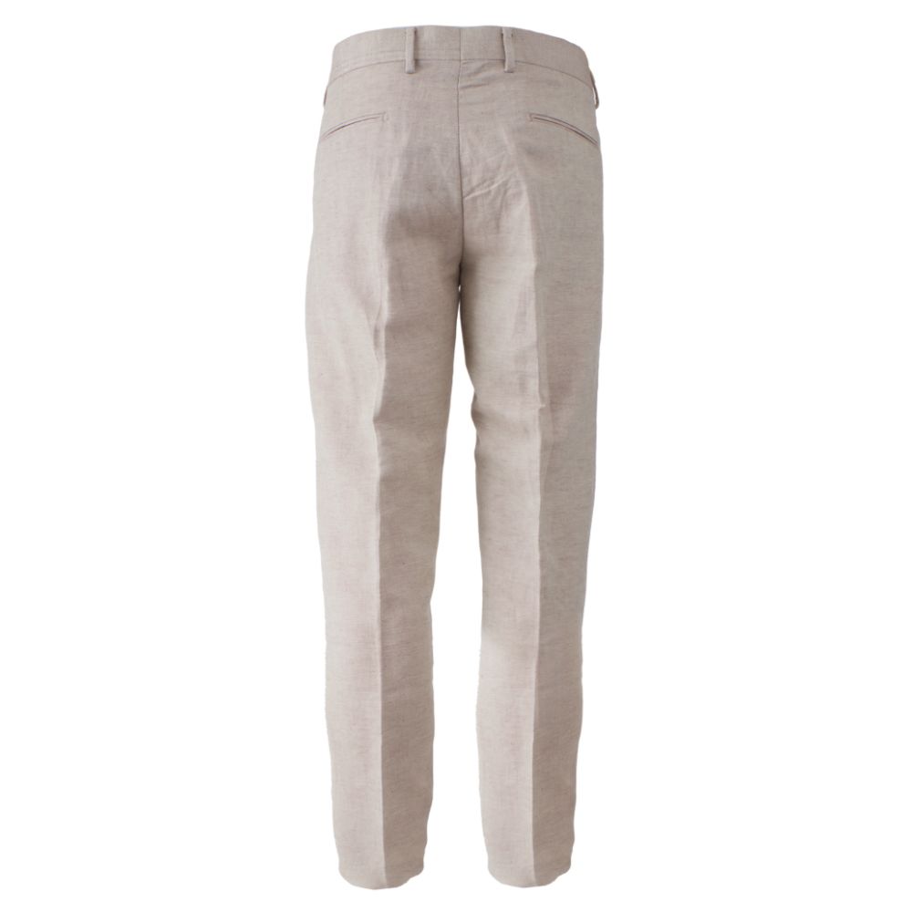 Yes Zee Beige Linen Jeans & Pant for Effortless Elegance