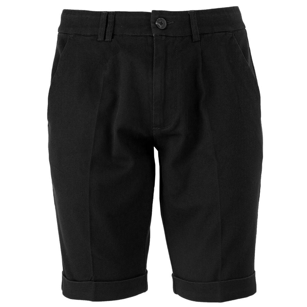 Yes Zee Black Cotton Short - Timeless Elegance Redefined