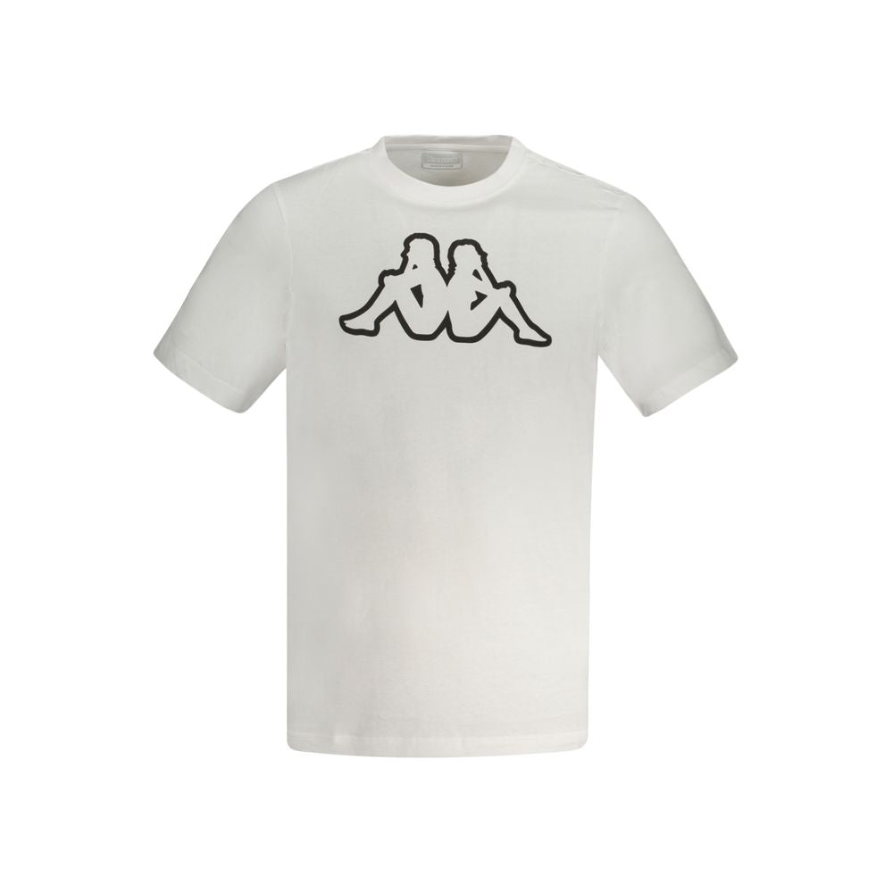 Kappa White Cotton T-Shirt for Elevated Everyday Style