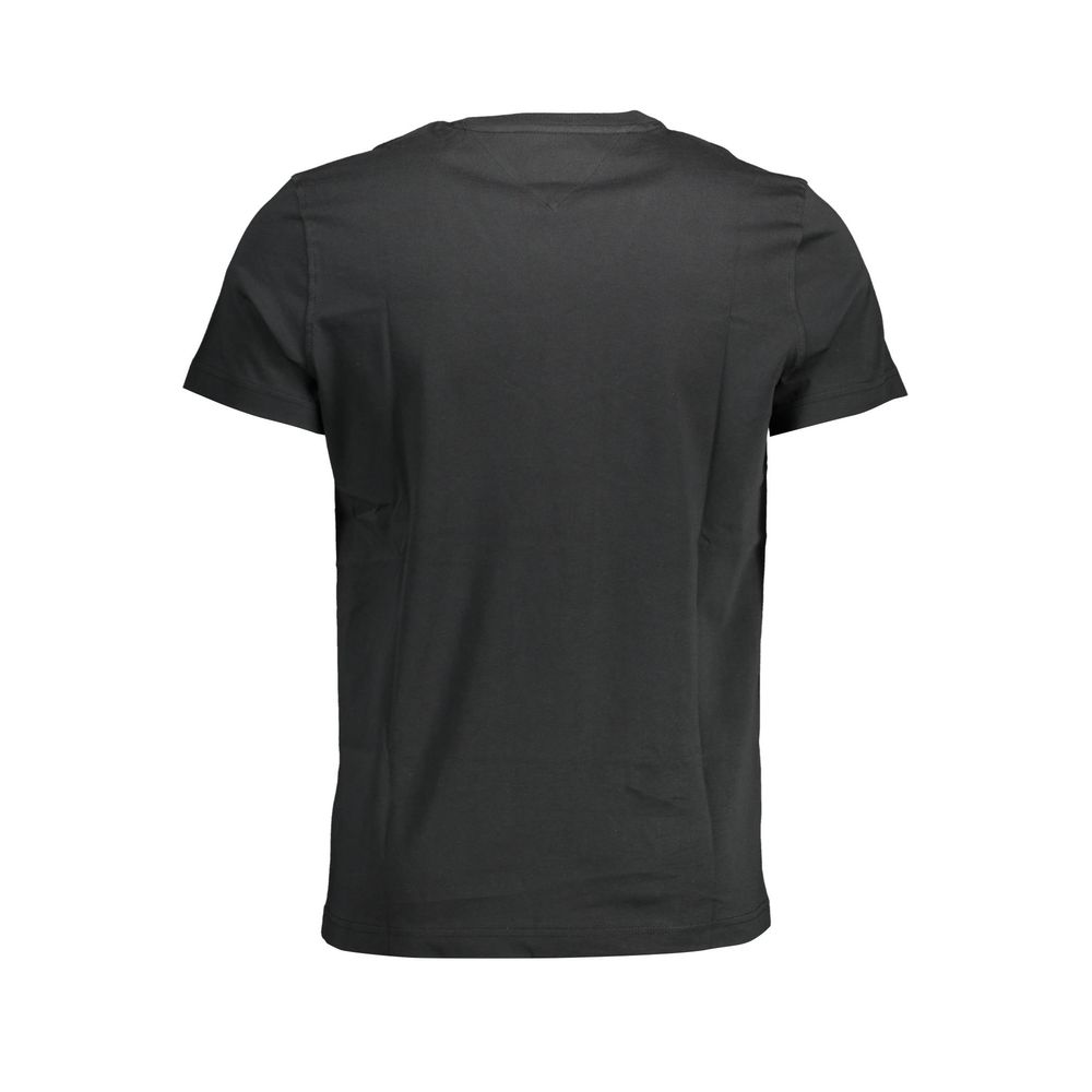Tommy Hilfiger Black Cotton T-Shirt for Effortless Elegance