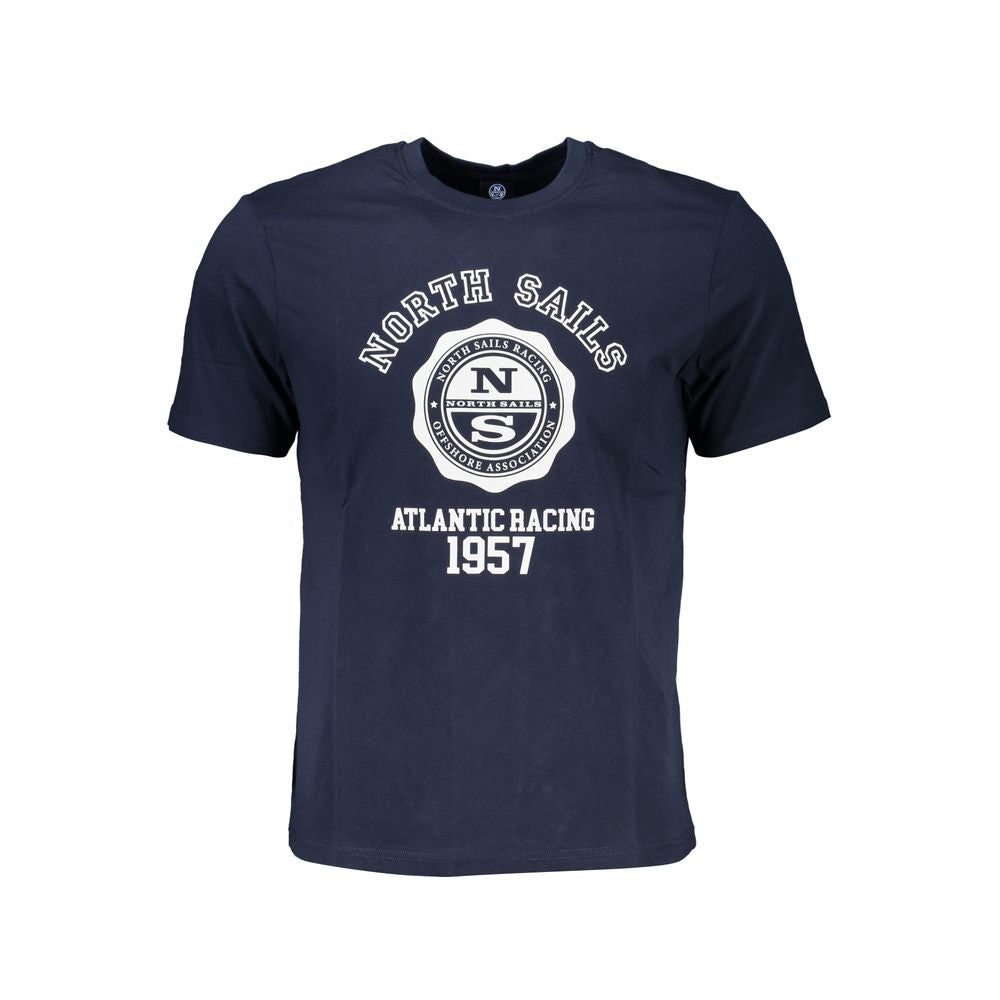 North Sails Blue Cotton T-Shirt for Effortless Elegance