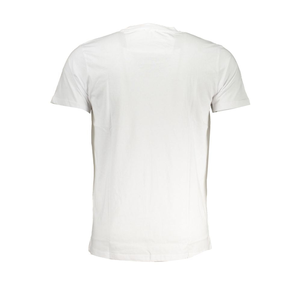 Cavalli Class White Cotton T-Shirt for Effortless Elegance