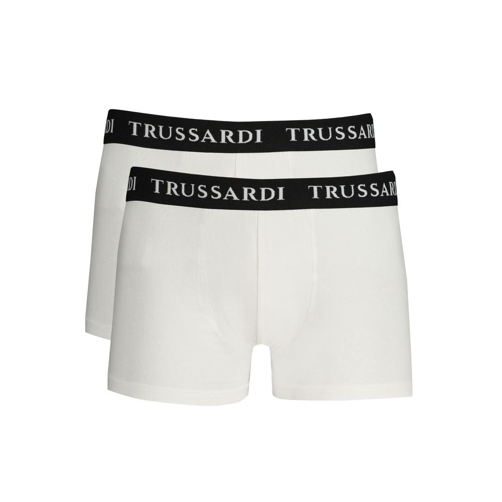 Trussardi White Cotton Underwear for Elevated Essentials