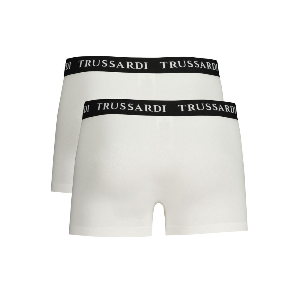 Trussardi White Cotton Underwear for Elevated Essentials