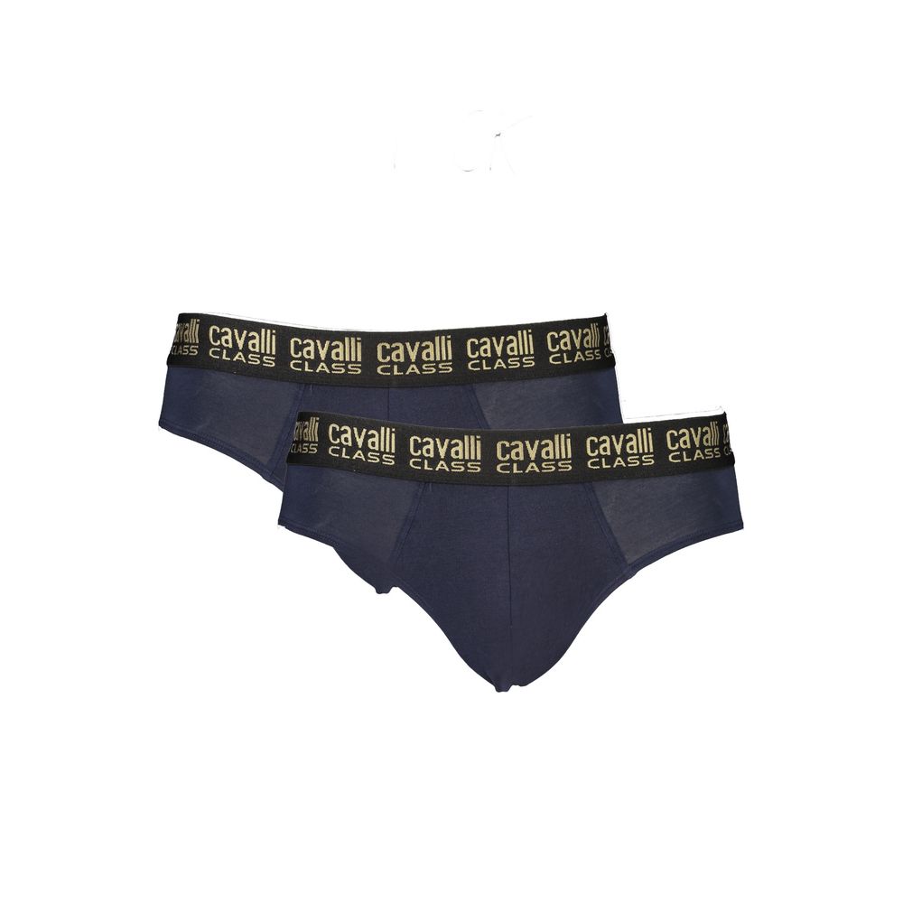 Cavalli Class Blue Cotton Underwear for Refined Comfort