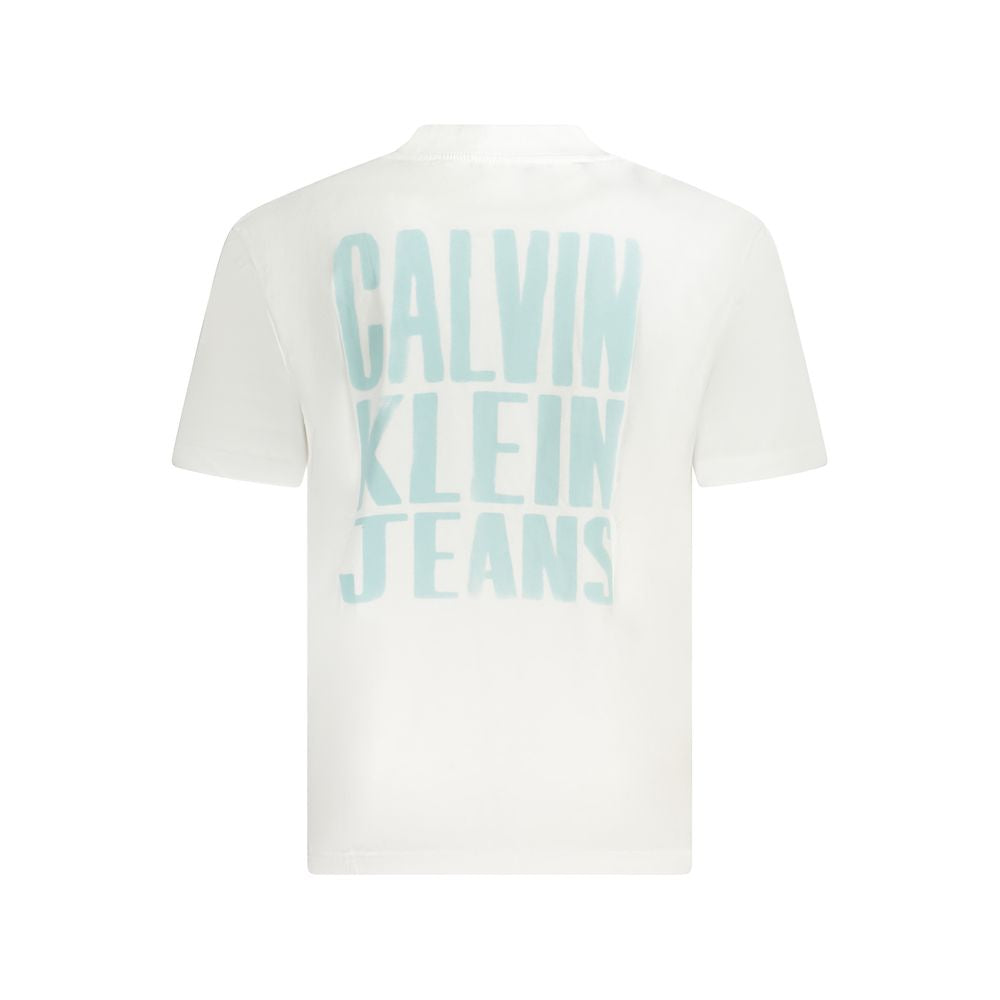 Calvin Klein White Cotton T-Shirt for Effortless Elegance